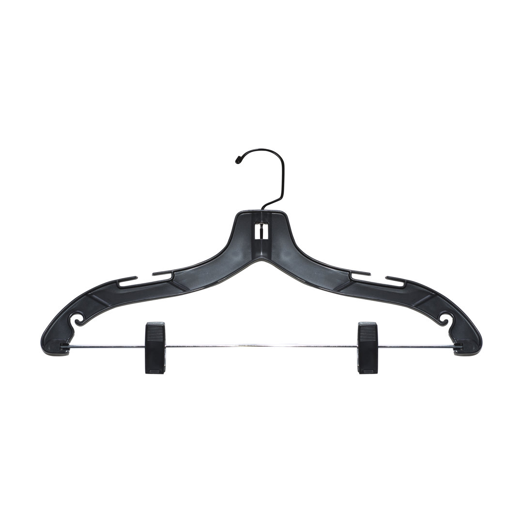 Plastic Hangers With Clips for Skirt/Pants (Set of 100) NAHANCO