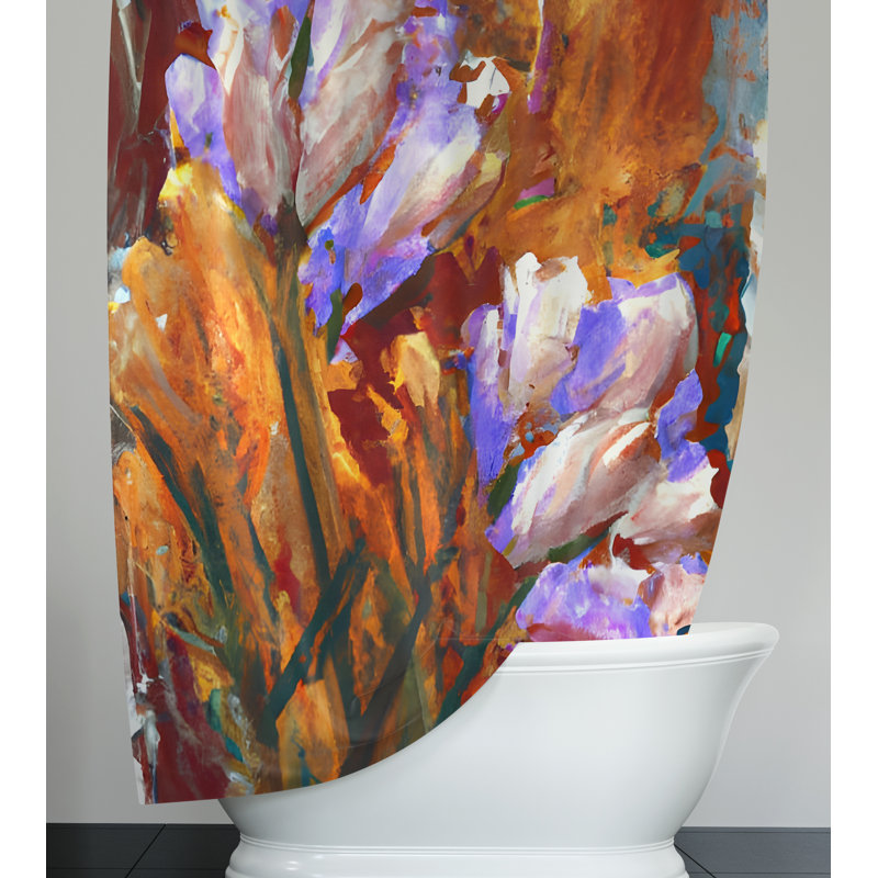 Armbrecht Floral Shower Curtain, 72" H x 70" W