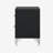 2 Drawers Modern Nightstand Bedside Table, Black
