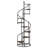Rustic Brown 8-Shelf Staircase Bookcase