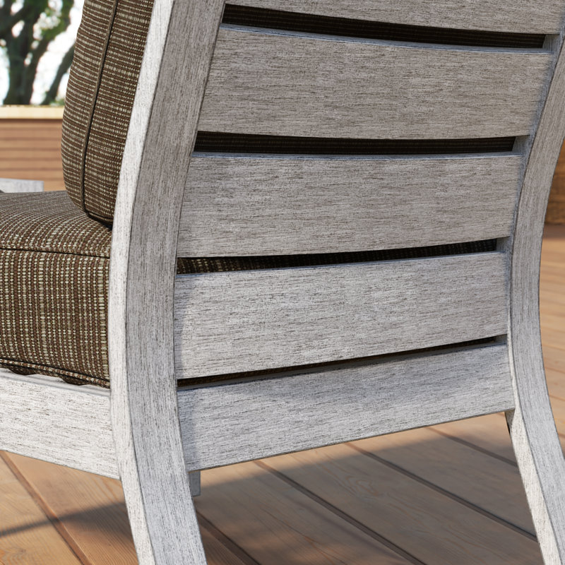 Fauteuil + repose-pieds Lanai - oléfine, Brun