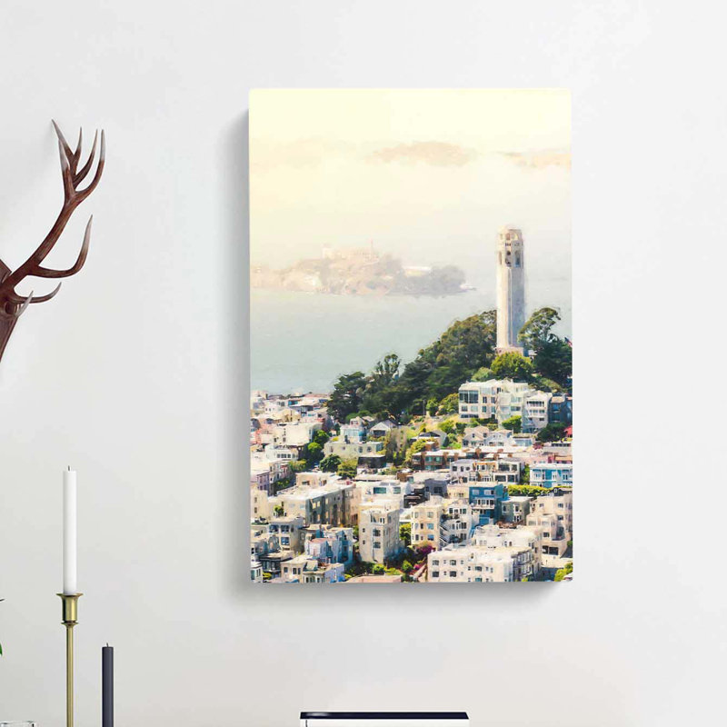 View Of Alcatraz In San Francisco - Wrapped Canvas, 60cm H x 40cm W x 3cm D