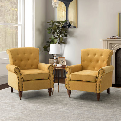 Fauteuil capitonné 29,5 po Anine