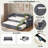 Upholstered Daybed With Trundle, Usb Port And Side Pockets-1062201180