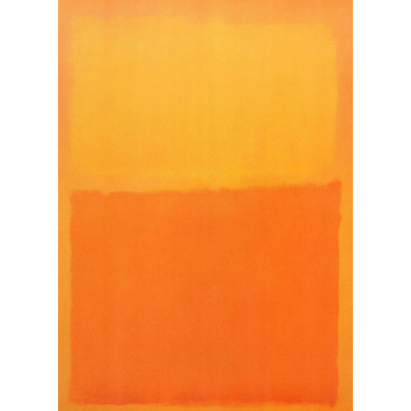Orange et jaune, H 24 po x l 17 po