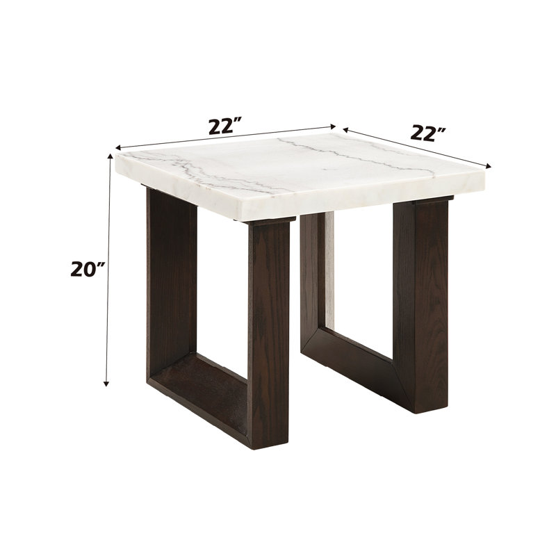 Table de bout Chic White Natural