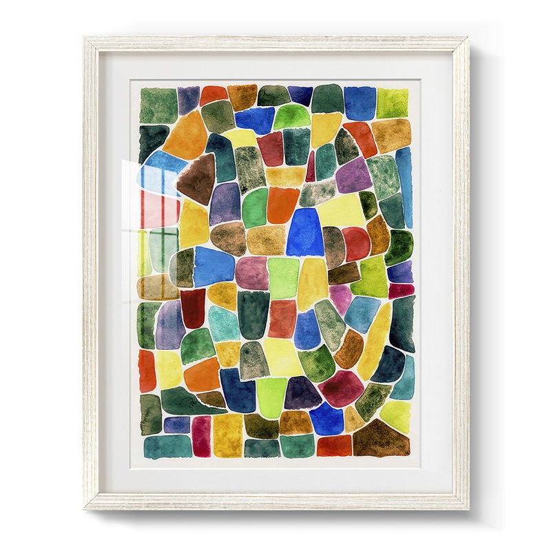 Passerelles colorées II - impression encadrée, H 25,5 po x l 17,5 po, Blanc