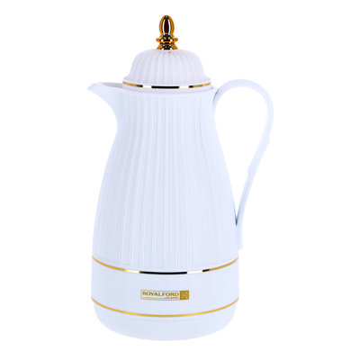 ROYALFORD Glass Vacuum Flask | Vacuum Insulated Tea Carafe 1000ML | Heat & Cold Retention, Thermal Insulated Airpot | Insulated jug Preserves Flavor & Freshness, Household Office Kettle Jug