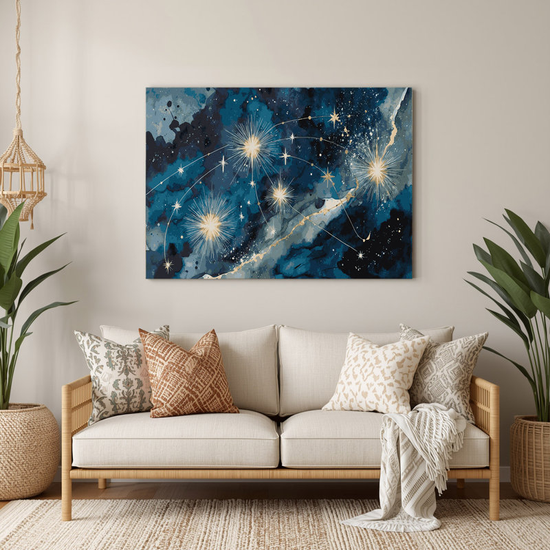 Art mural Space Orion constellation gris