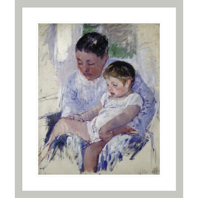 «Jenny and Her Sleepy Child» par Mary Cassatt, impression giclée encadrée