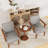 Fabric accent arm chair set of 2 with round wood table - elegant and comfortable addition to any room