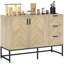 Buffet avec tiroirs et tablette réglable, chêne