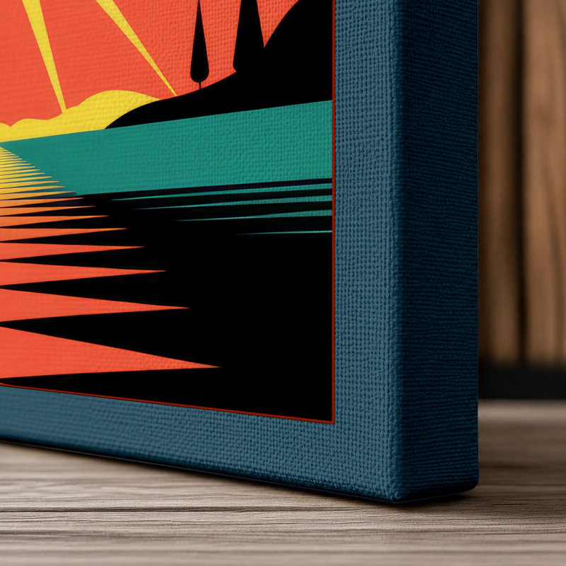 Print, 24x16 - 61.0 x 40.6 cm, Teal Border