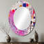 Miroir mural moderne rose Cubism Unleashed-2145447495