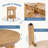 2-Tier Round Side Table with Tapered Legs, Small End Table for Living Room, Bedroom-1692382007