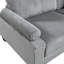 Fauteuil d'angle en velours côtelé gris