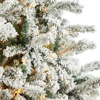 Home Imports Emporium Rock Springs Flocked Spruce Christmas Tree with LED Lights