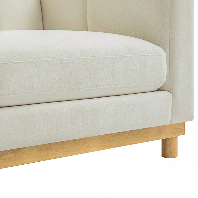 Canapé moderne, causeuse, Chenille beige