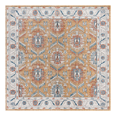 Weingartner Performance Mustard Yellow/Ivory/Blue Rug