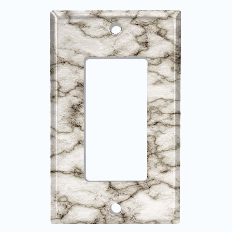 Marble Gray Print 1 Patterned 1 - Gang Rocker Standard Wall Plate