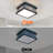  Leeban Modern Flush Mount Ceiling Light Fixture, 12.5'' Square Close to Ceiling Light, 4-Light Metal Ceiling Lamp with Acrylic Shade for Living Room Kitchen Hallway, Bedroom, Balcony-1991536085