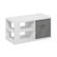 Table basse Samual, table d'appoint avec tablettes ouvertes et bac de rangement, pin ambre-944043290