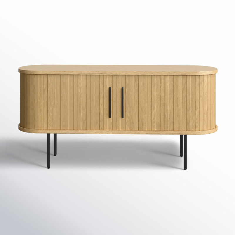 Iris 71'' Media Console, Natural Oak