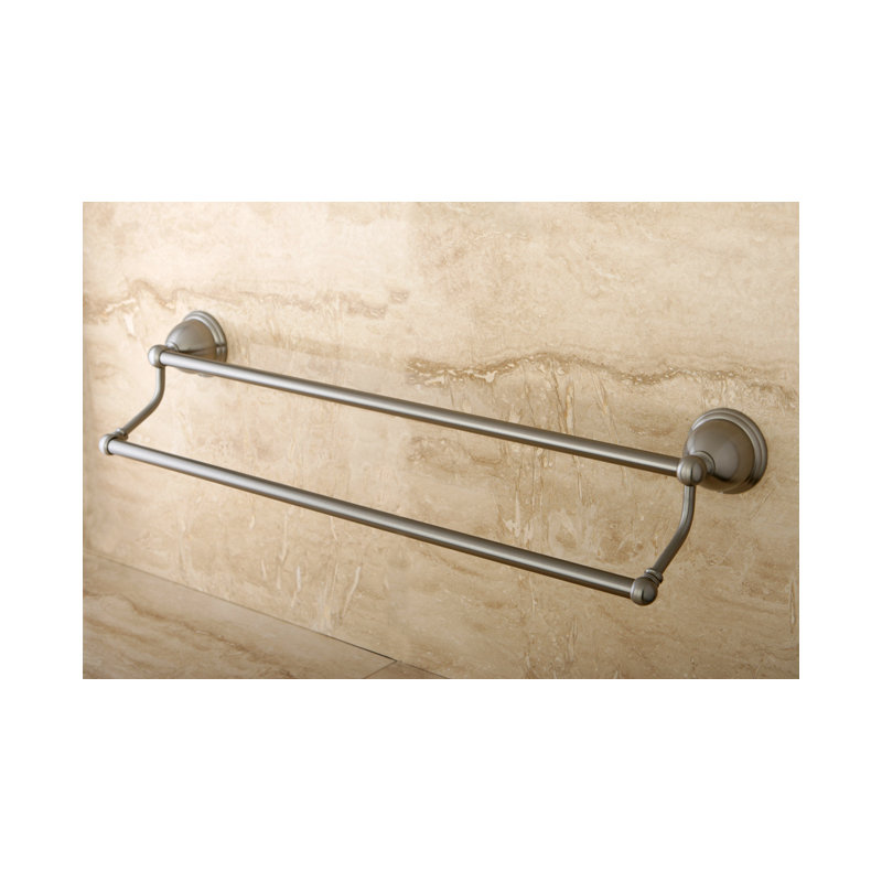 Kingston Brass Restoration 24-Inch Dual Towel Bar, Brushed Nickel