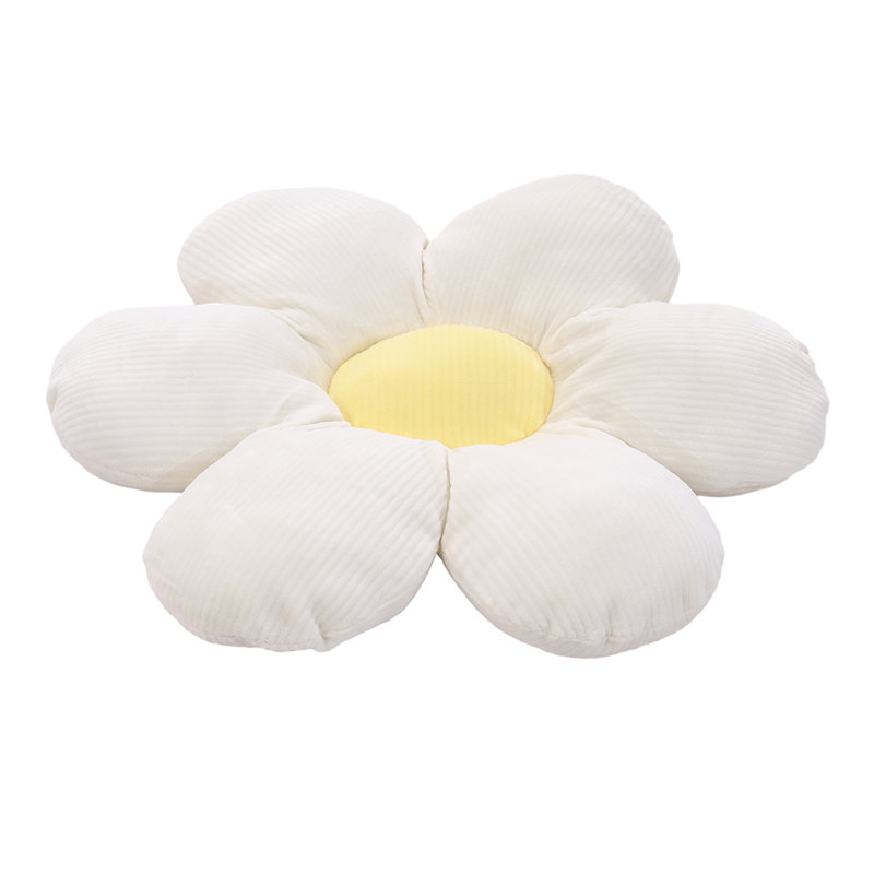 Marzella Cotton Novelty Floor Cushion Pad, White
