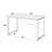 Tennos Writing Desk, White & Chrome Finish