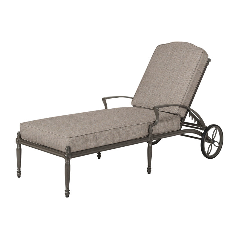 Bel Air Outdoor Chaise Lounge, Cast Ash Sunbrella® Plainweave, Shade