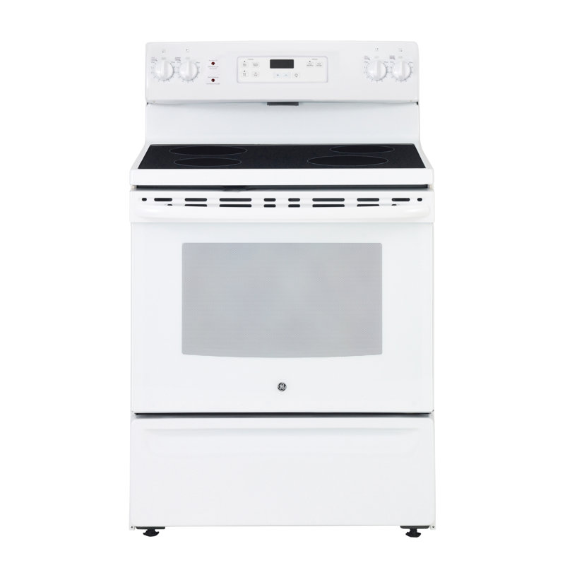 30" Free Standing Electric Standard Clean Range in White