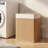 Double Laundry Basket with Lid, 100L Laundry Hamper, Brown-2049017483