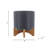 Planter W/ Wood Stand, Matte Gray-1501922983