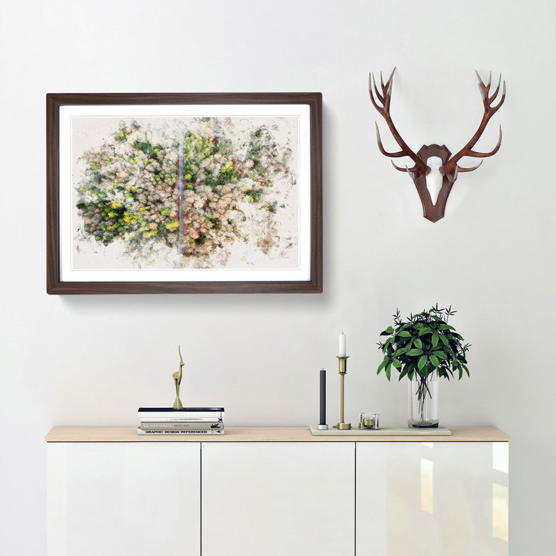 Separating the Forest - Picture Frame Painting Print, Walnut Framed, 62cm H x 87cm W x 2cm D