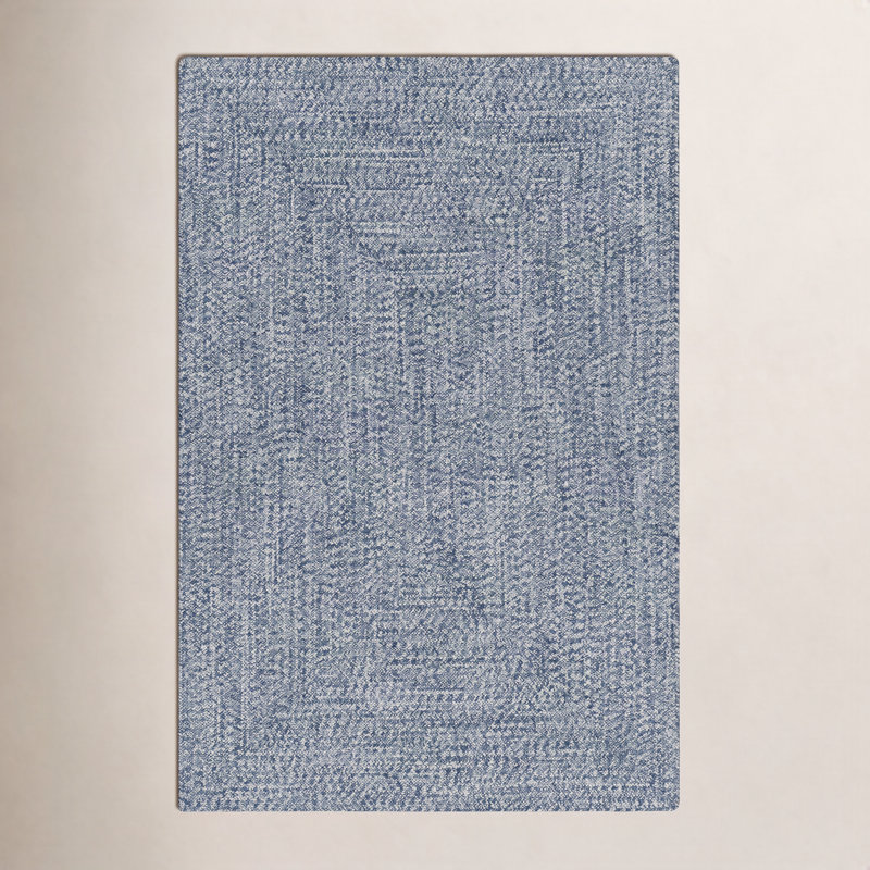 Tapis bleu marine intérieur / extérieur Leroux, Rectangle de 2 pi x 3 pi