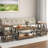 17 Stories Living Room Coffee Table Set of 3, Industrial Triangular-Design Coffee Table and 2 End Side Tables, 3 Piece Living Room Table Set with Large Storage for Apartment Home-1310632521