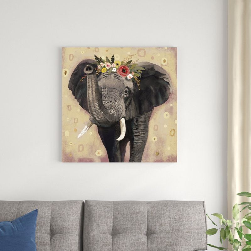Klimt Elephant II, H 30 po x l 30 po
