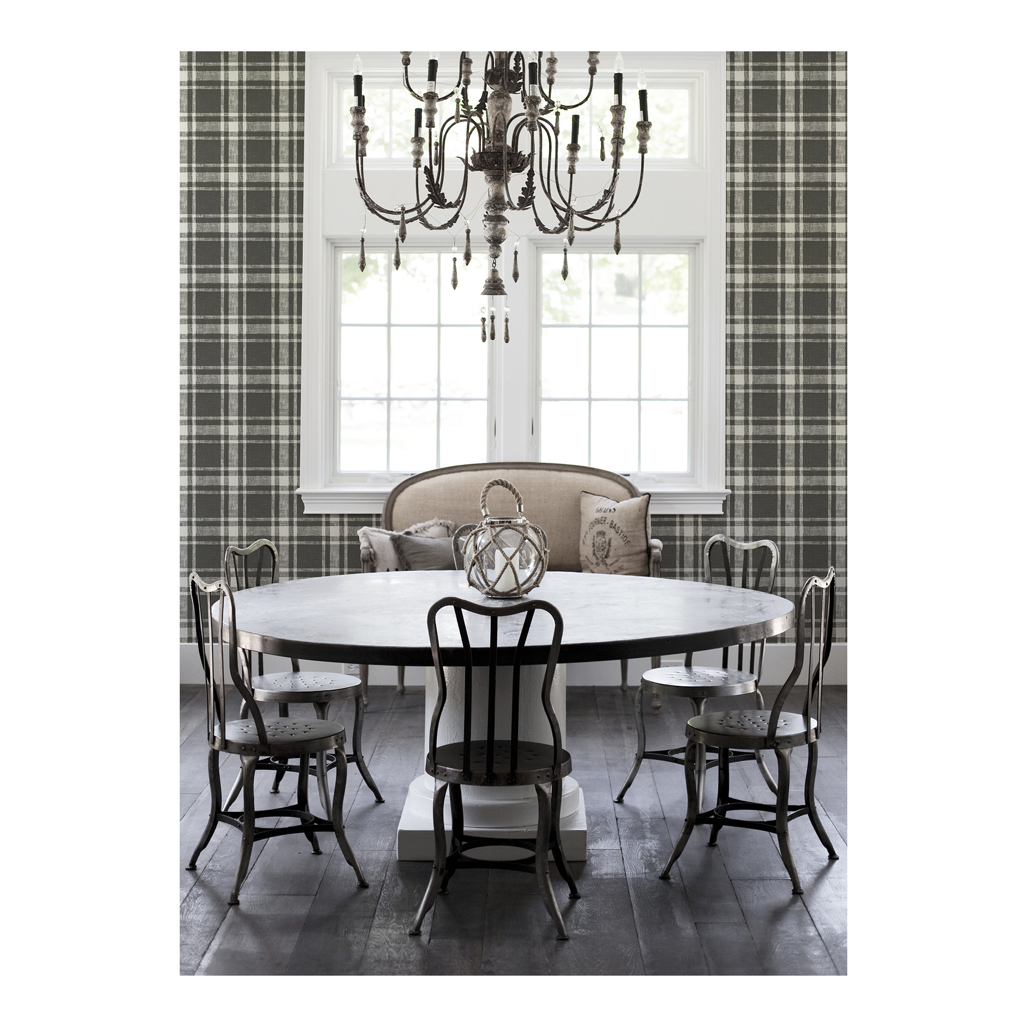 Haslet Checkered Roll, Charcoal