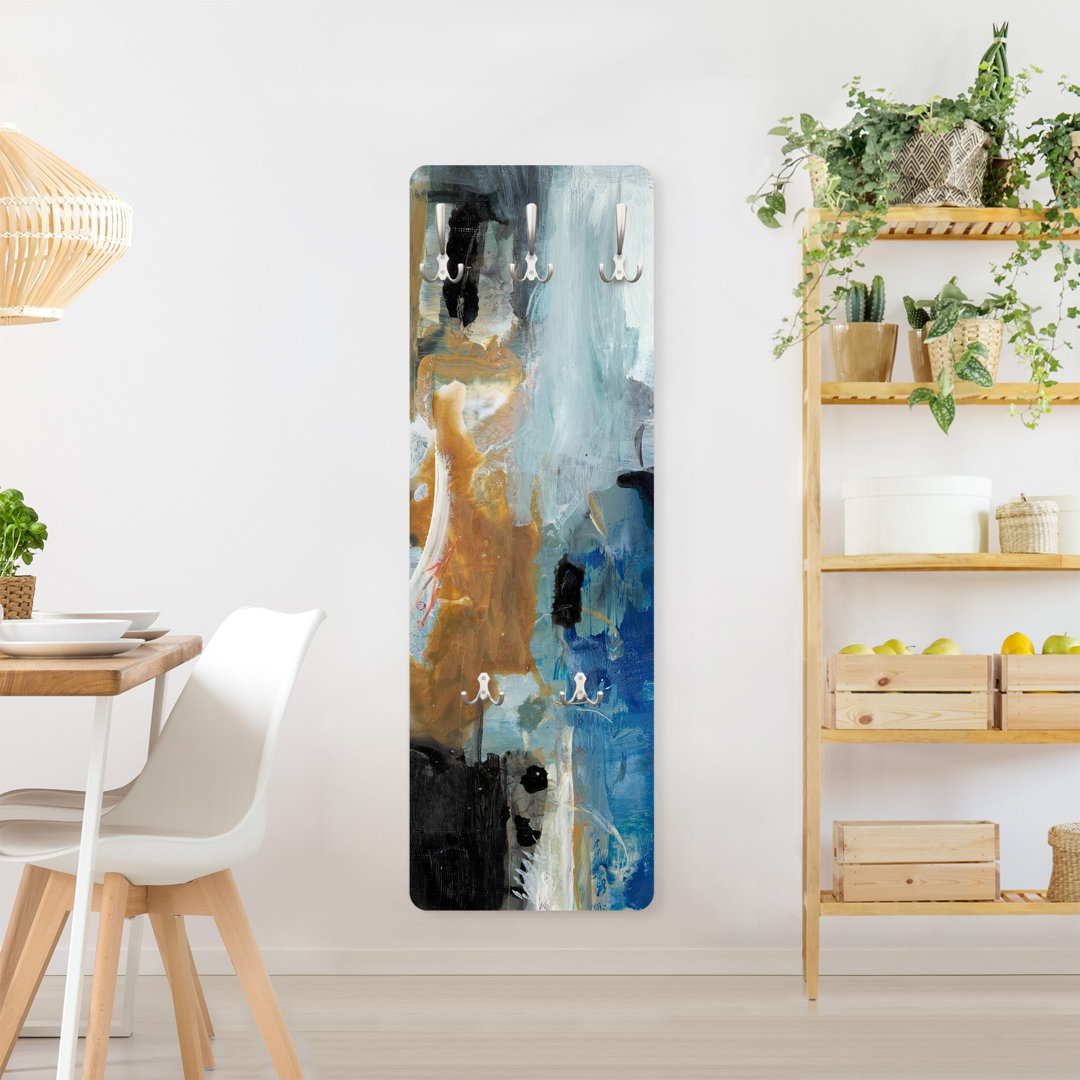 Abstract Interplay I Wall Mounted Coat Rack
