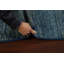 Tapis bleu en laine noué à la main de conception unique 4 pi 1 po x 6 pi 1 po New Age