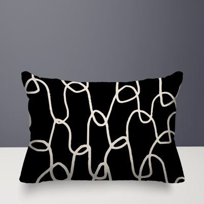 Fina Abstract Reversible Indoor/Outdoor Rectangle Pillow