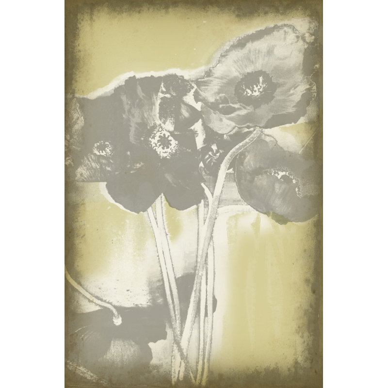"Coquelicots en relief II" par Jennifer Goldberger - impression sur toile tendue, H 12 po x l 8 po