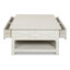 Table basse Isla, blanc antique