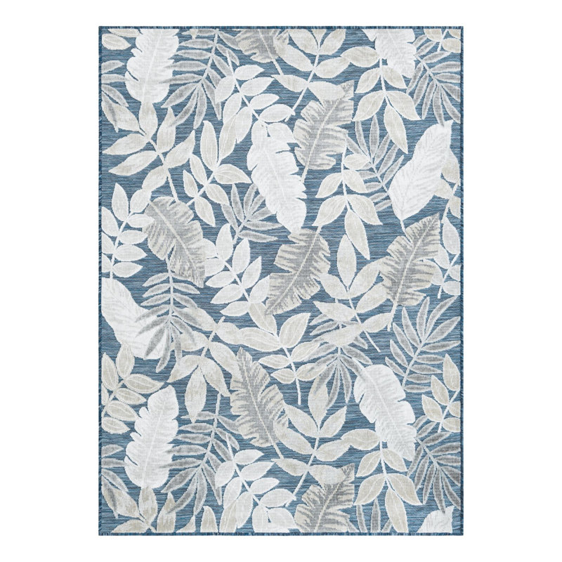Tapis intérieur / extérieur Firman Wygant, Rectangle 4 pi 5 po x 6 pi 1 po
