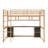 Full Size Metal Loft Bed With Desk, Drawers And Bedside Tray, Charging Station, USB And Socket
