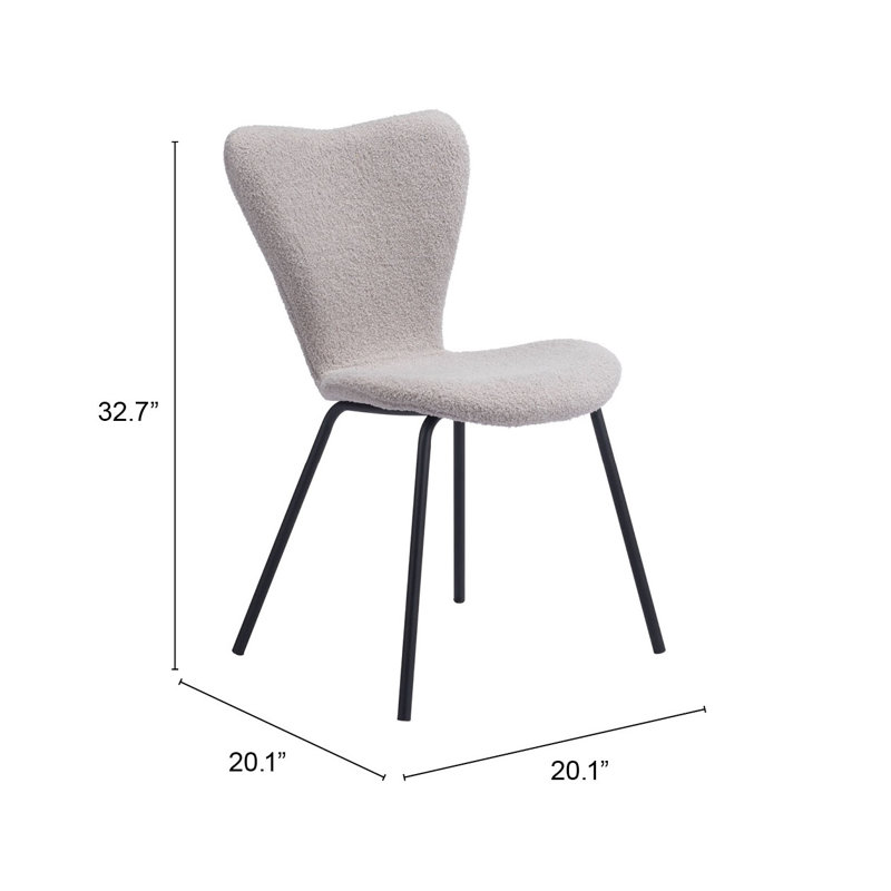 Chaise d'appoint Thibideaux, Gris clair