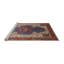 Tapis marocain rouge / argent / bleu-115668630