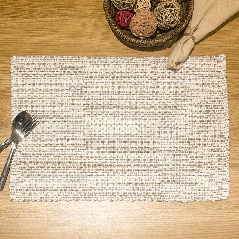 Ensemble de 4 napperons Pebble, Beige