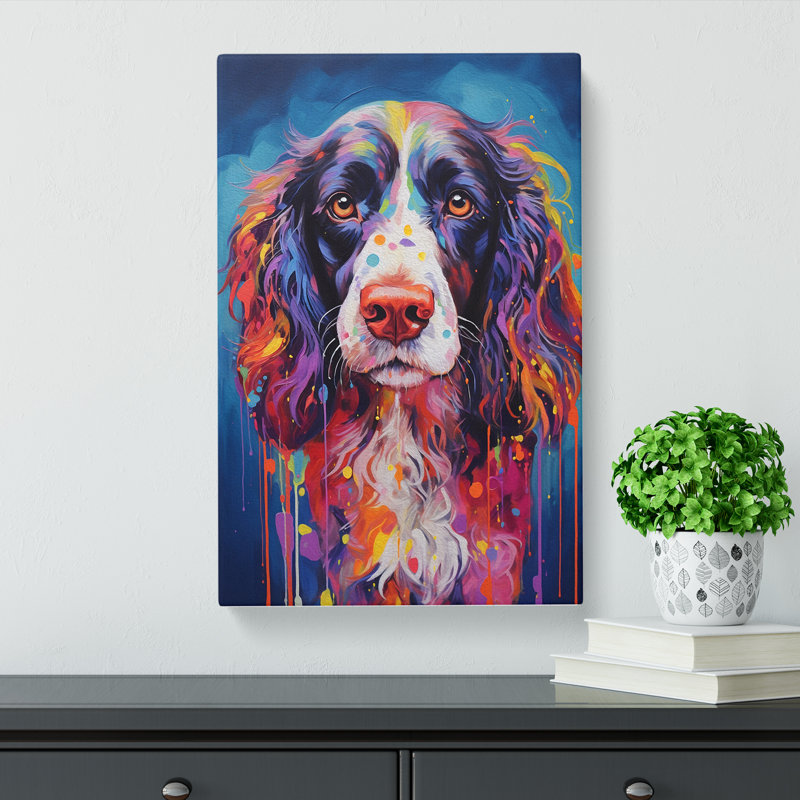 English Springer Spaniel Abstract - Wrapped Canvas, 50cm H x 35cm W x 3cm D